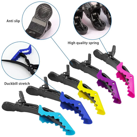 6/10pcs Plastic Hair Clips for hair 11.5CM Hairdressing Clamps Claw Section Alligator Hair Clips Hair Styling Accessories