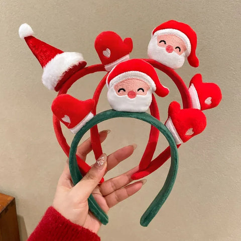 Christmas Children's Plush Santa Hat Hair Accessories Women's Cute Christmas Cap Holiday Decorative Hair Clips