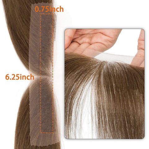 TESS Women Topper Human Hair 10inch Natural Hairline Hair Patch Hair Loss Hand Hook Lace Single Knot Hair Invisible Hairpiece