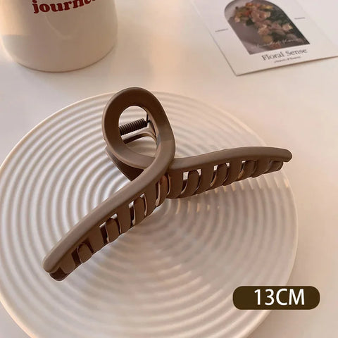 Matte Cross Hair Clip for Women Fashion Large Hairpin French Elegant Hairgrips Lady Hair Claw Clips Korea Girls Hair Accessories