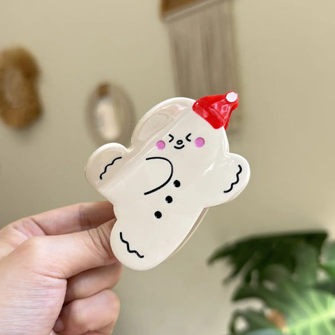 Muweordy NEW Christmas Hair Claw Snowman Snowflake Party Gift Eco-Friendly Acetate Claw Clips Fashion Hair Accessories for Women