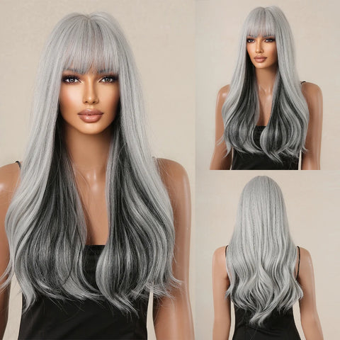 HENRY MARGU Red Synthetic Wigs Long Body Wavy Wig Natural Hairline Daily Red Hair Heat Resistant Fiber Smooth Party Cosplay Wig