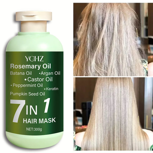 7-in-1 Deep Hair Mask, Prevents Breakage, Nourishes and Softens Dry Hair, Ingredients Include Argan Oil and Biotin Keratin - 300g