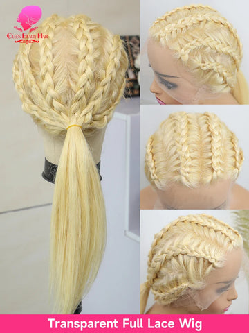 360 Full Lace Wig Human Hair Pre Plucked 613 Blonde Colored Lace Front Wigs Bone Straight Ponytail Human Hair Lace Frontal Wig