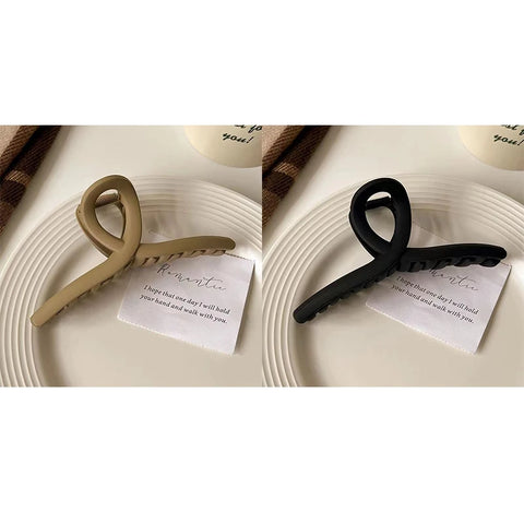 2/4Pcs Women Hair Claw Clip Cross Matte Hairpin Fashion Hairgrips Large Hair Claw Crab Clips Girls Korean Hair Accessories