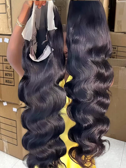 30 inch 250 Density 13x4 HD Lace Front Human Hair Wigs For Women Body Wave Brazilian Short Bob Glueless Frontal Wig Pre Plucked