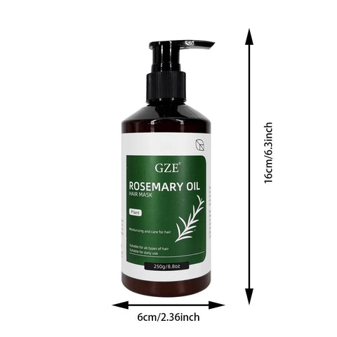 GZE Rosemary Oil Hair Mask for Scalp Health & Shine - Deep Cleansing Treatment to Revitalize Dry, Damaged Hair for Frizz Control