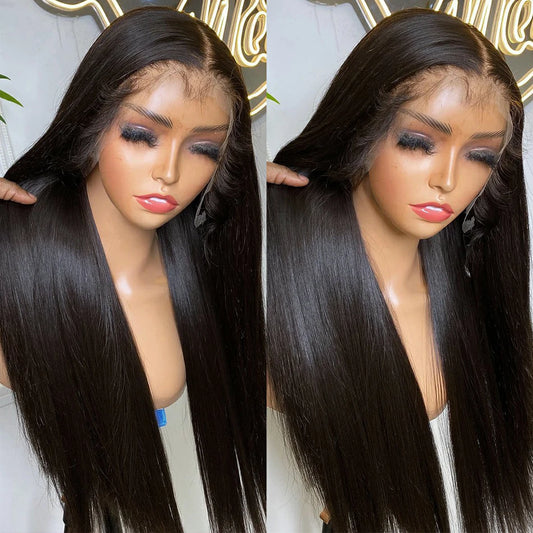 60 Day No Reason Return High Quality 12A Bone Straight 13x4 13x6 360 Transparent Lace Front Human Hair Wigs PrePlucked Baby Hair