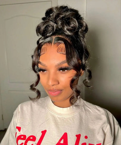 Hidden Strap Drawstring Wig 360 Lace Front Wigs Human Hair 250 Density Body Wave Frontal 360 Full Lace Human Hair Wigs for Women