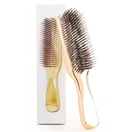 Japanese Premium Head Massager Scalp Brush Hair Massager Shampoo Brush Wet Plastic Detangling Brush Hair Cleaning Comb Rose Gold