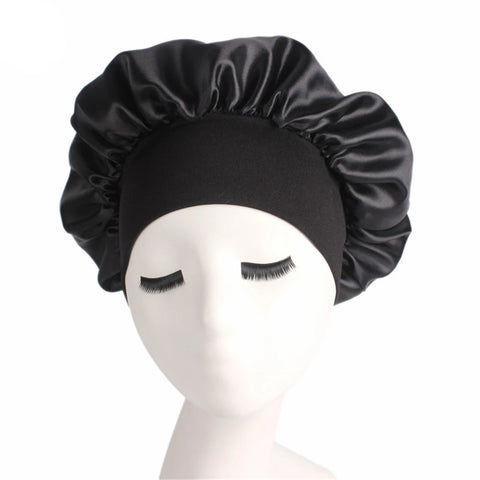 Women Men Unisex Satin Sleeping Hat Night Hair Care Bonnet Skullies Beanies Cap