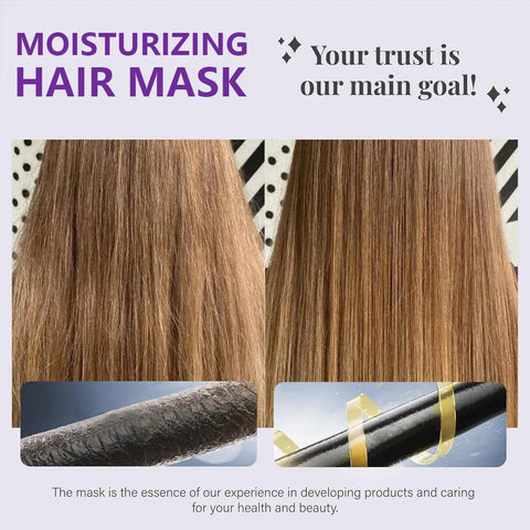 Keratin Purple Hair Mask - Purple Blue Protein Deep Conditioner Treatment - Makeup Water, Suitable Alloy Hair, Platinum, Silver, Gray or Brown Dry and Damaged Copper Hair