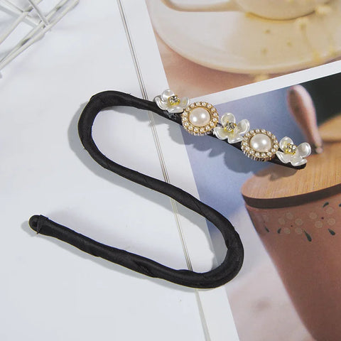 Crystal Magic Bun Maker Elegant Hairbands Donut Hairpin Hair Bands Fashion Girl Women Diy Hair Styling Headband Tool Accessories