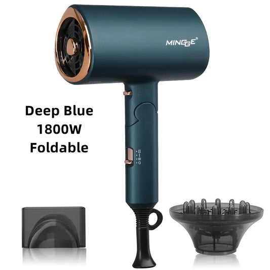 Hot Selling Professional Hair Dryer Negative Ion High Power Blue Light Foldable Electric Hair Dryer Salon Hair Tools Home