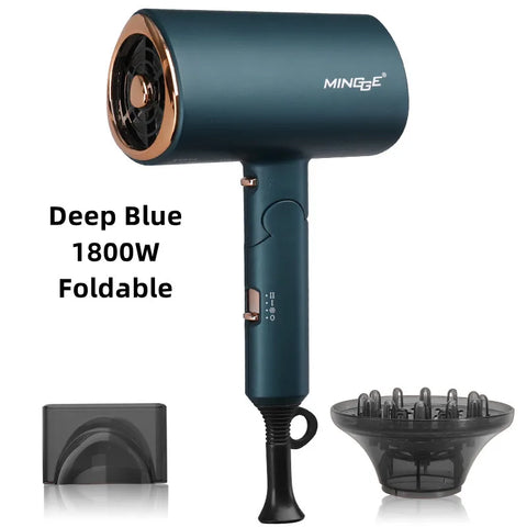 Hot Selling Professional Hair Dryer Negative Ion High Power Blue Light Foldable Electric Hair Dryer Salon Hair Tools Home