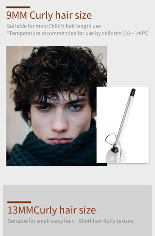 Hair Curling Iron 9mm Curler Wand Professional Curly Tongs Ceramic Electric SalonStyling Tool Small Crimping Iron Waves for Hair