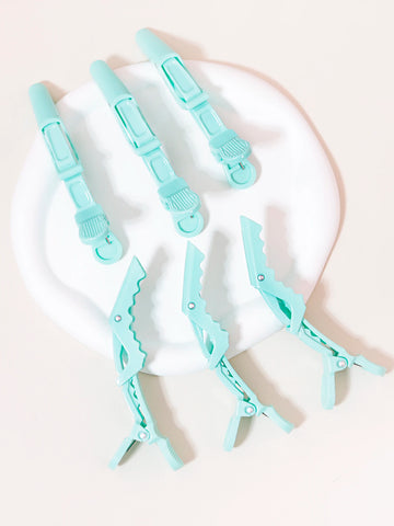 6PCS Alligator Hair Clip Hairdressing Clamps Plastic Hair Claw Professional Barber For Salon Styling Hairpins Hair Accessories