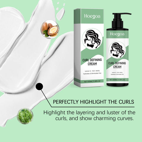 Curly Hair Styling Cream Long Lasting Support Natural Look Volumize Curl Define Shape Fluffy Effect Nourishing Curly Hair Cream
