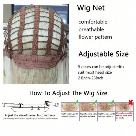 Women Long Synthetic Lolita Wig Gray Highlight Hanging Ear Dyeing Micro-Volume Wavy Cosplay Wigs