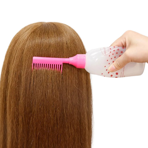 Hair Dye Refillable Hair Coloring Hairdressing Styling Tools Scalp Potion Oil Applicator Bottle Comb Hairdressing Shampoo Bottle