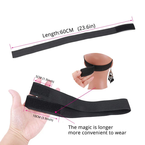 1Pcs Edge Melt Band For Lace Wigs With Ear Puff  Adjustable Elastic Headband With Ear Protector Wig Band With Ear Covers Purple