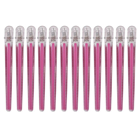 12pcs Pro Seamless Alligator Clip Hair Clip Barbershop Haircutting Sectioning Hairpin Salon Household Styling Tools Accessories