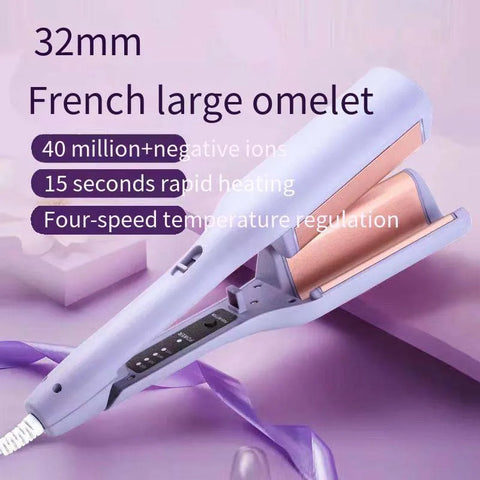 Foldable Lcd Display Hair Styling Professional Wave Hair Curling Ceramic Irons 3 Barrel Electric Hair Curler