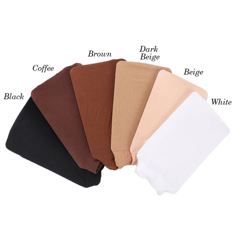 Yajukai New Stocking Cap For Wigs 2Pcs Cheap Hair Net For Wigs Bald Cap Beige Brown Nylon Stocking Wig Cap Stretchy Hair Cap