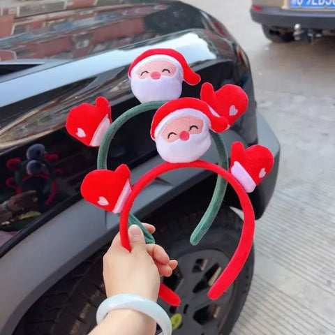 Christmas Children's Plush Santa Hat Hair Accessories Women's Cute Christmas Cap Holiday Decorative Hair Clips