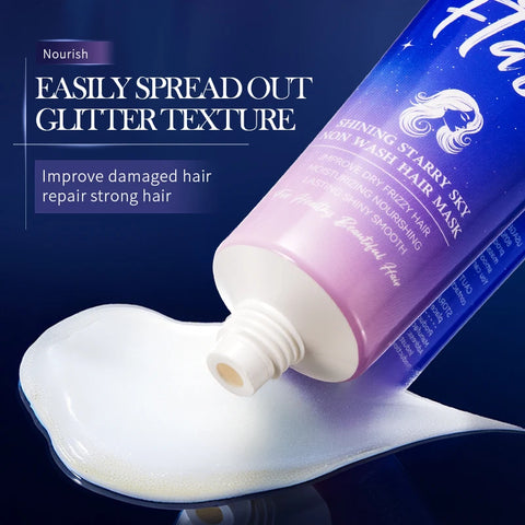 SADOER Star Flash Hair Mask Repair Damaged Hair Reduce Split Ends Oil Control Moisturizing Smooth Hair Treatment Masks