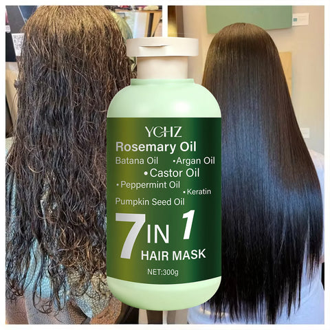 7-in-1 Deep Hair Mask, Prevents Breakage, Nourishes and Softens Dry Hair, Ingredients Include Argan Oil and Biotin Keratin - 300g