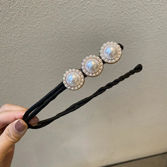 Camellia Flowers Magic DIY Tool Bun Maker Synthetic Donuts Bud Head Bands French Dish Made Hair Band Ball Twist Hair Accessories