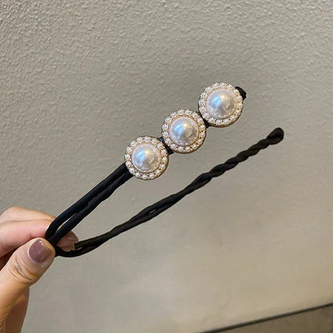 Camellia Flowers Magic DIY Tool Bun Maker Synthetic Donuts Bud Head Bands French Dish Made Hair Band Ball Twist Hair Accessories