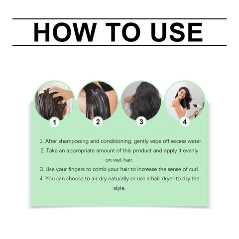 Curly Hair Styling Cream Long Lasting Support Natural Look Volumize Curl Define Shape Fluffy Effect Nourishing Curly Hair Cream