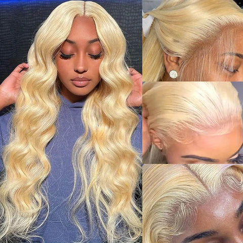 30 inch 613 Blonde 13x4 HD Lace Front Human Hair Wig Pre Plucked Brazilian Body Wave Lace Front Wig 13x6 220% Density For Women