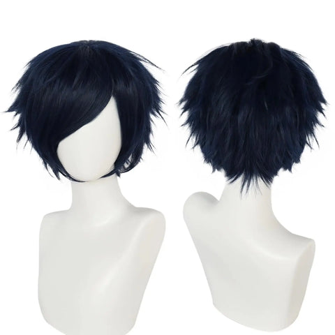 Short Black Men's Cosplay Synthetic Wig for Halloween Christmas Event Costume Party Black Men Wig for Men Women Anime Cosplay