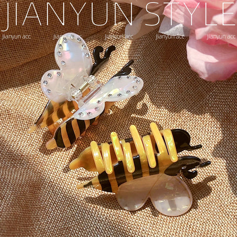 Luxury quality jewelry 2025 new cute bee grab clip jewelry in autumn and winter Crab hair clip hair accessories for girls