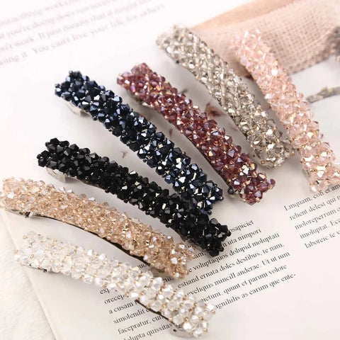 2/3PCS Set Fashion Crystal Spring Hair Clips Pins Handmade Beads Hair Barrettes For Women Girl Korean Simple Hair Accessories