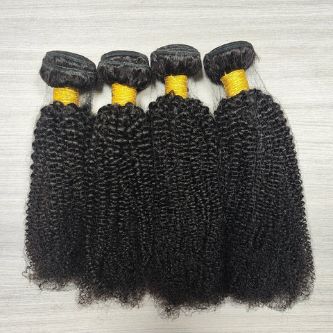 4C Afro Kinky Curly Virgin Human Hair Weft Different Brazilian Human Hair Extensions Weave Bundles Weaving African Black Women