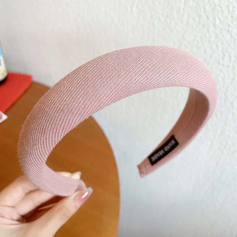 New Vintage Red Womens Headband Woolen Velvet Hair Band Headwear Girl Side Sponge Hair Hoop Christmas Day Hair Accessories