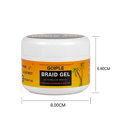 450g Braid Gel 24 Hour Smooth Hold Braiding Pomade Tames Frizz Hair Styling Cream for Cornrow Lock and Twist Edge Control Wax