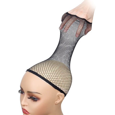 Black Hair Net Stretch Mesh Dome Woven Hat Wig Net Breathable Mesh Cap For Wig Accessories