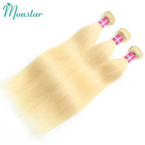 12 A Blonde 613 Bone Straight Human Hair Weave Bundles 40 Inch Brazilian Color 100% Remy Human Hair Extension 1 2 3 Bundles Weft