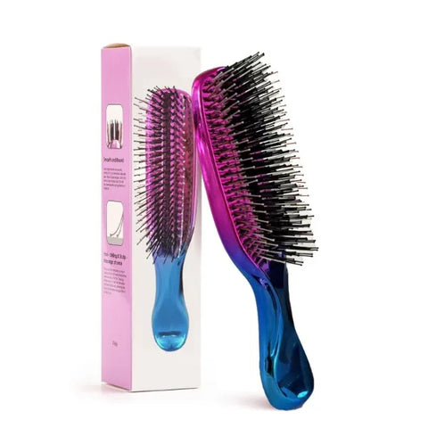 Japanese Premium Head Massager Scalp Brush Hair Massager Shampoo Brush Wet Plastic Detangling Brush Hair Cleaning Comb Rose Gold