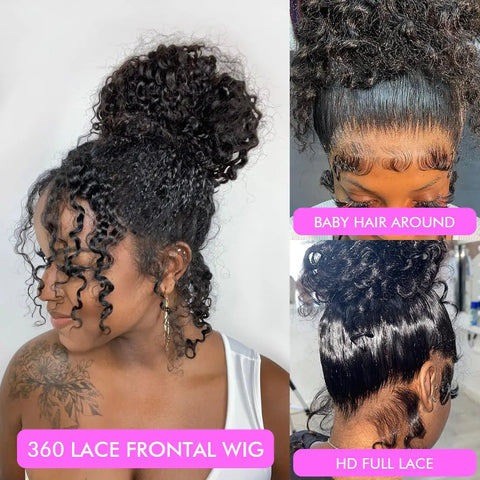 Invisi Strap HD 360 Full Lace Wig Human Hair 250 Density Precut 360 Lace Frontal Wig Drawstring Snug Fit Glueless Wig Preplucked
