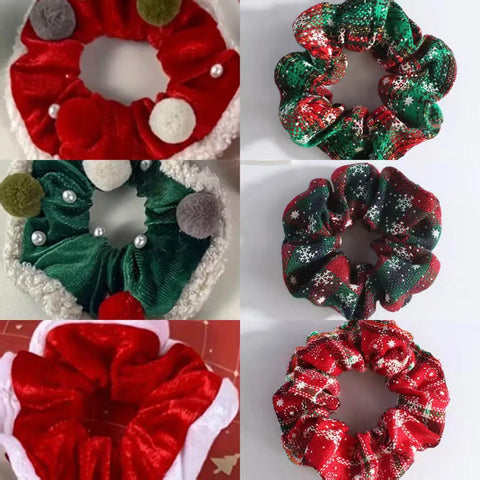 Creative Christmas Color Hairball Hoop Woman High Quality Head Rope Velvet Hairwear Festival Atmosphere Girls Hair Accessories