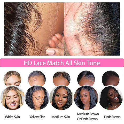 Straight Hair 6x4 Lace HD Closure Natural Color Human Hair